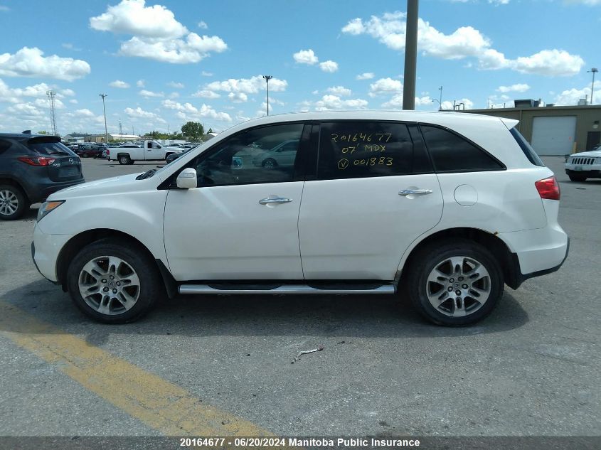 2007 Acura Mdx VIN: 2HNYD28297H001883 Lot: 20164677