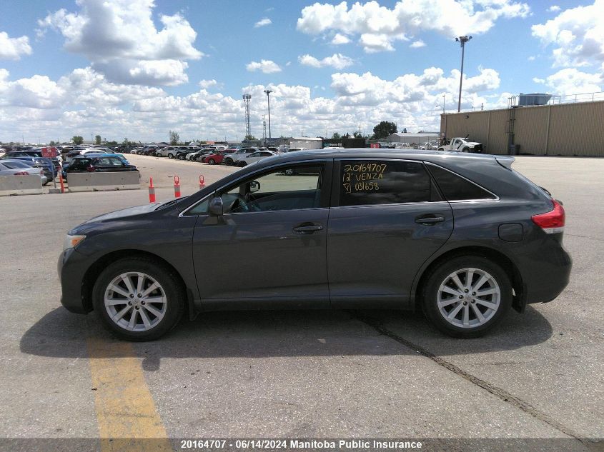 2012 Toyota Venza VIN: 4T3BA3BB2CU031658 Lot: 20164707