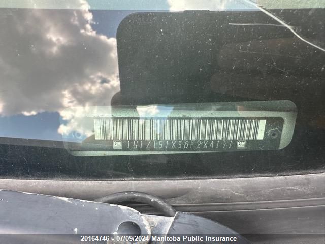 2006 Chevrolet Malibu Lt V6 VIN: 1G1ZT51856F284191 Lot: 20164746