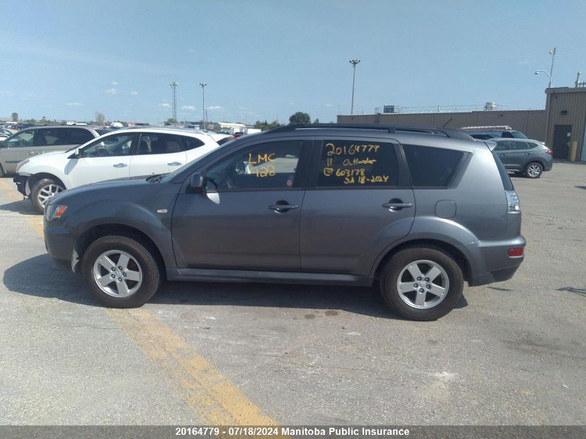 2011 Mitsubishi Outlander Es VIN: JA4AT2AW8BU603178 Lot: 20164779