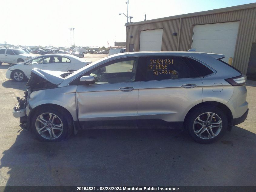2017 Ford Edge Titanium VIN: 2FMPK4K89HBC28796 Lot: 20164831