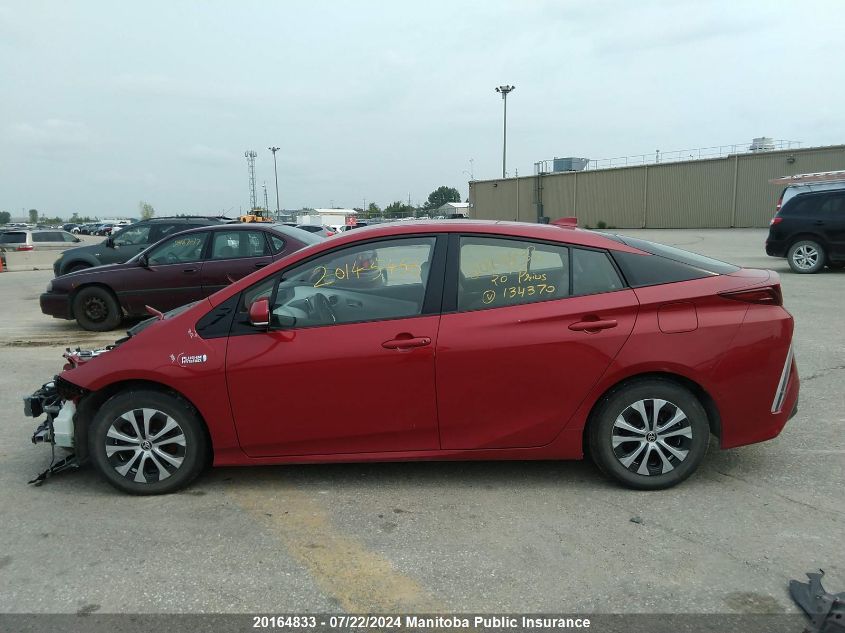 2020 Toyota Prius Prime VIN: JTDKARFP8L3134370 Lot: 20164833