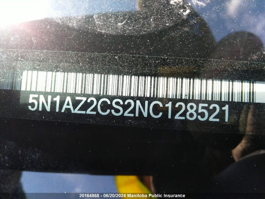 2022 Nissan Murano Sl VIN: 5N1AZ2CS2NC128521 Lot: 20164868