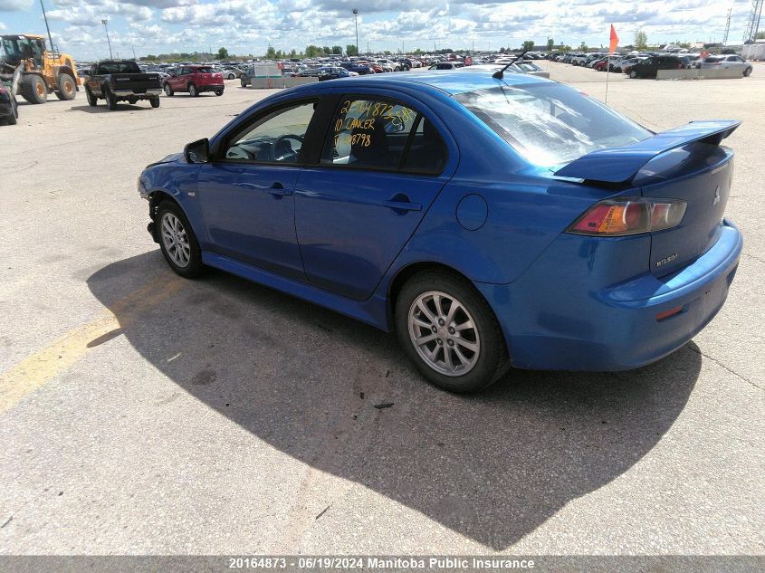 2010 Mitsubishi Lancer Es VIN: JA32U2FU3AU608798 Lot: 20164873