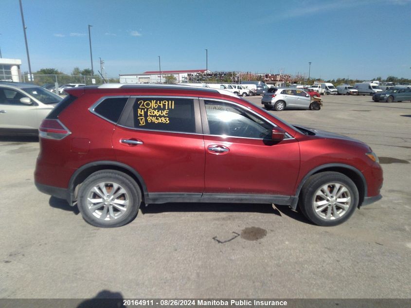 2014 Nissan Rogue Sv VIN: 5N1AT2MV5EC846283 Lot: 20164911