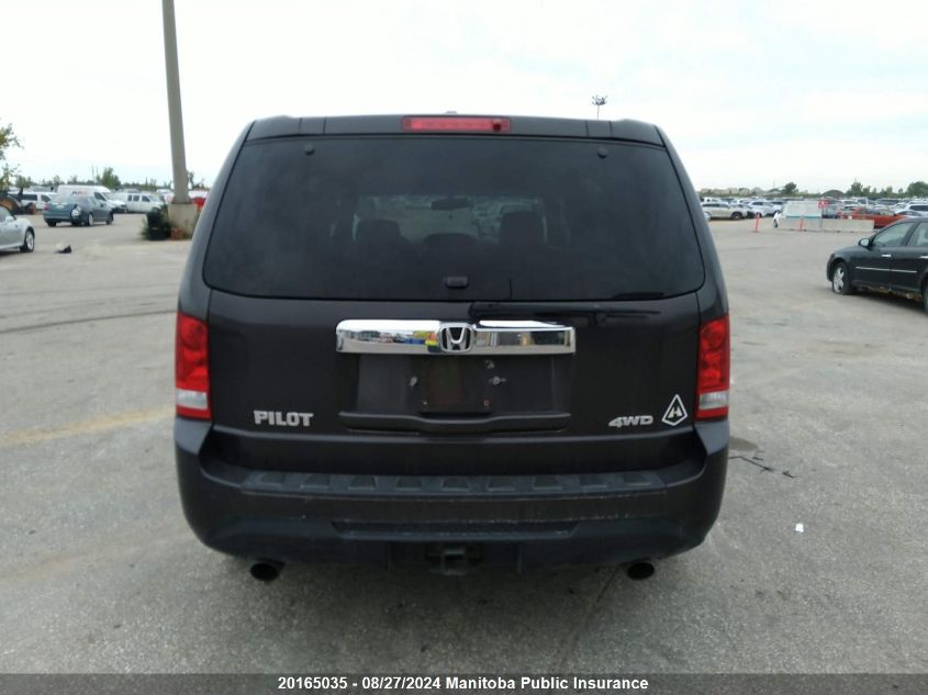 2012 Honda Pilot Ex-L VIN: 5FNYF4H56CB004214 Lot: 20165035