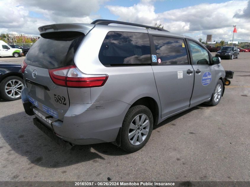 2017 Toyota Sienna V6 VIN: 5TDZZ3DC6HS871867 Lot: 20165097