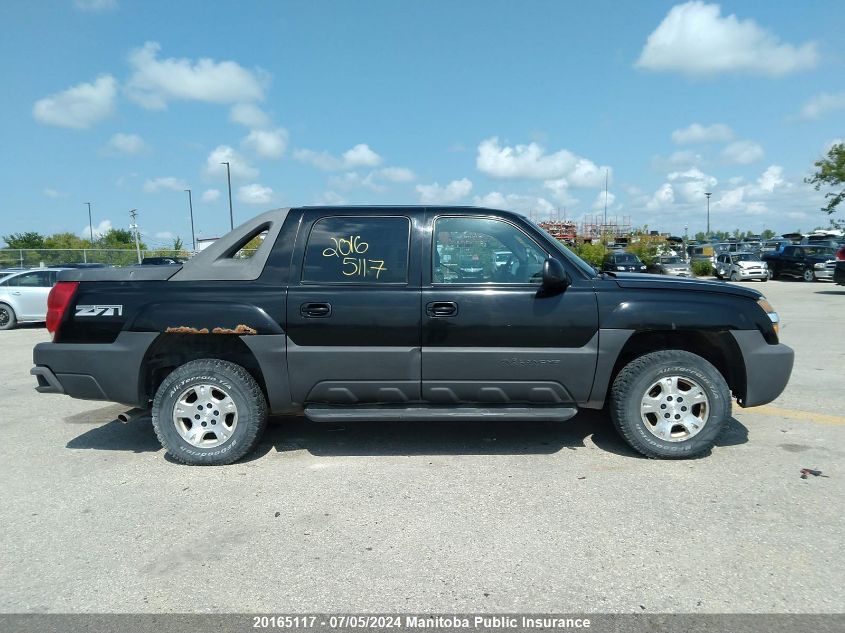 2004 Chevrolet Avalanche 1500 VIN: 3GNEK12T34G305319 Lot: 20165117