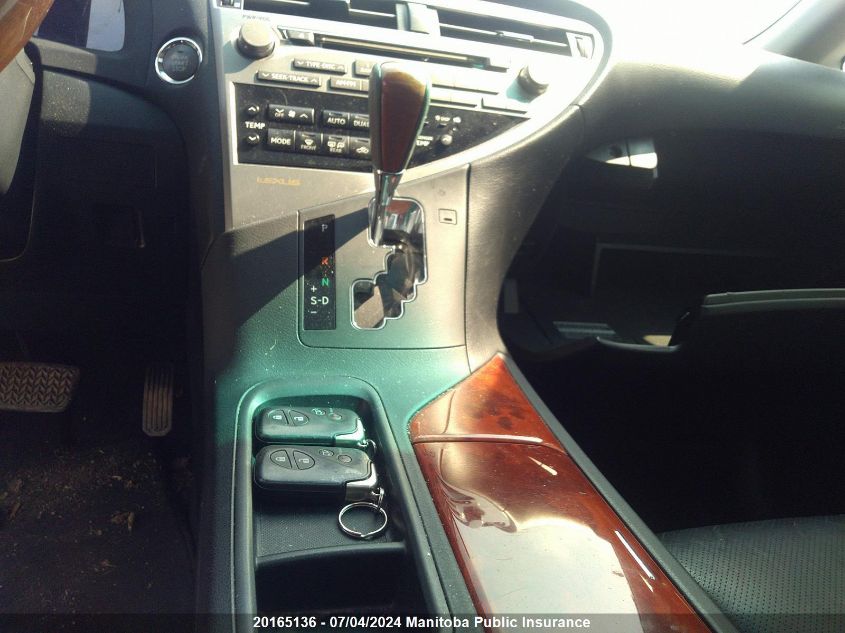 2010 Lexus Rx350 VIN: 2T2BK1BA6AC007536 Lot: 20165136