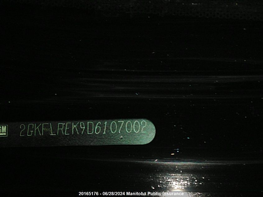 2013 GMC Terrain Sle VIN: 2GKFLREK9D6107002 Lot: 20165176