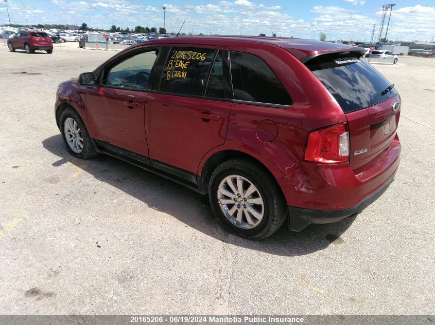 2013 Ford Edge Sel Ecoboost VIN: 2FMDK3J97DBC27681 Lot: 20165206