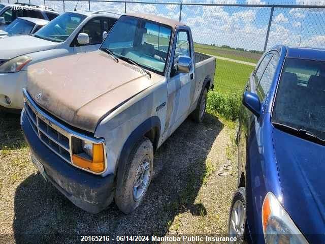 1992 Dodge Dakota VIN: 1B7FL26X6NS593537 Lot: 20165216