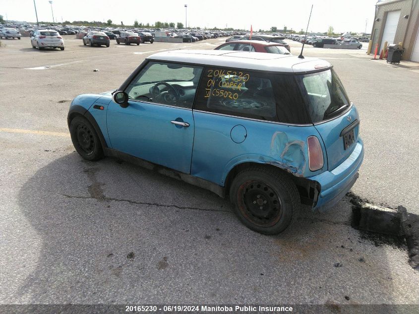 2004 Mini Cooper VIN: WMWRC33434TC55020 Lot: 20165230