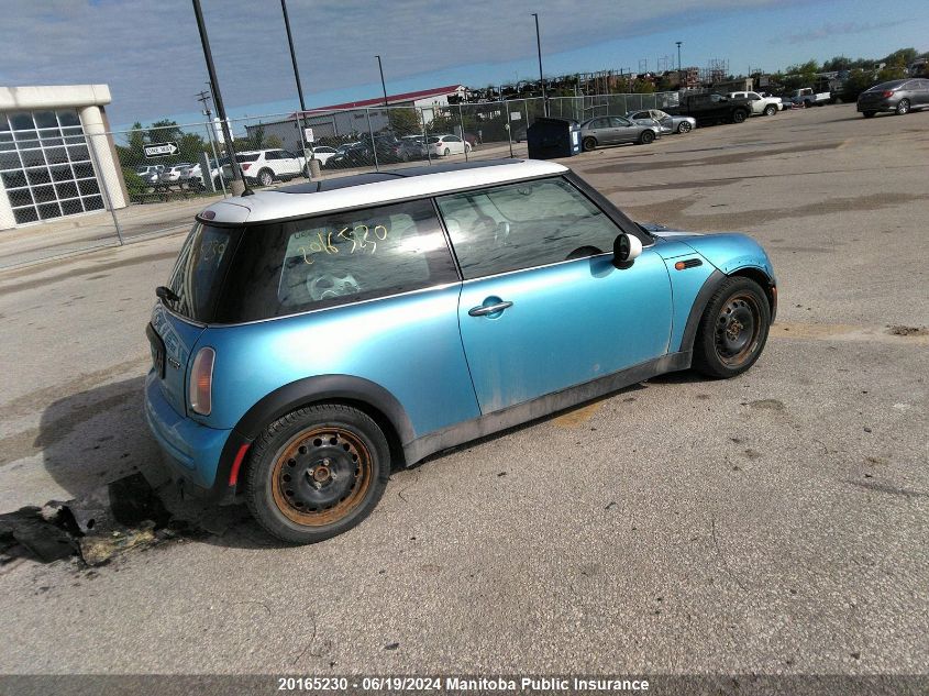 2004 Mini Cooper VIN: WMWRC33434TC55020 Lot: 20165230