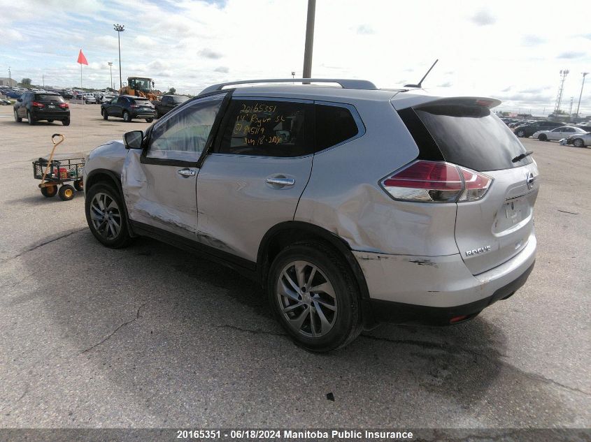 2014 Nissan Rogue Sl VIN: 5N1AT2MV9EC845119 Lot: 20165351