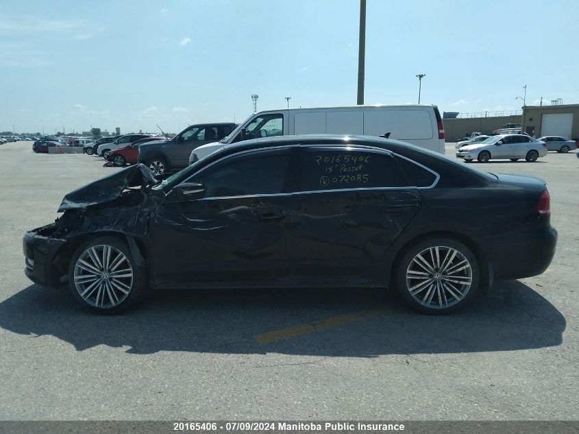 2015 Volkswagen Passat 1.8 Tsi VIN: 1VWBS7A36FC072085 Lot: 20165406