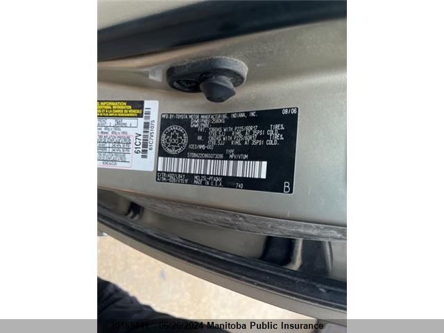 2006 Toyota Sienna Xle Limited V6 VIN: 5TDBA22C86S073096 Lot: 20165441