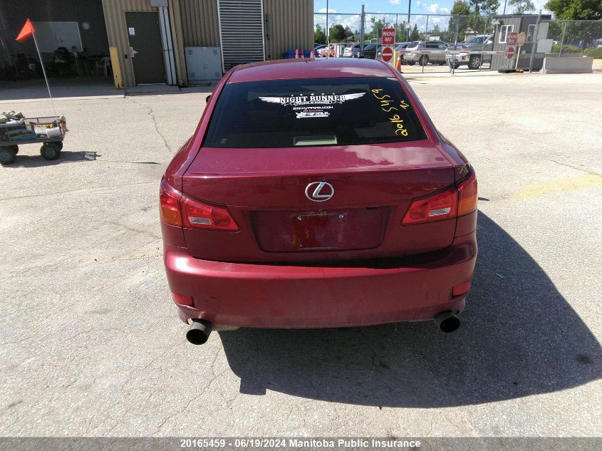 2006 Lexus Is 250 VIN: JTHCK262365003416 Lot: 20165459