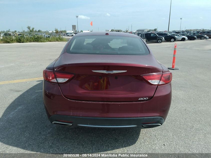 2015 Chrysler 200 Limited V6 VIN: 1C3CCCAG2FN726833 Lot: 20165538