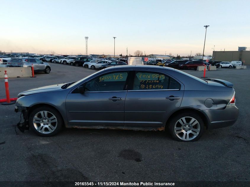 2007 Ford Fusion Sel V6 VIN: 3FAHP02127R256144 Lot: 20165545