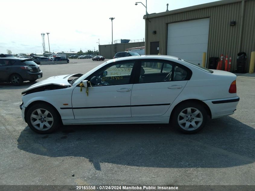 2001 BMW 325I VIN: WBAAV334X1FU96460 Lot: 20165558