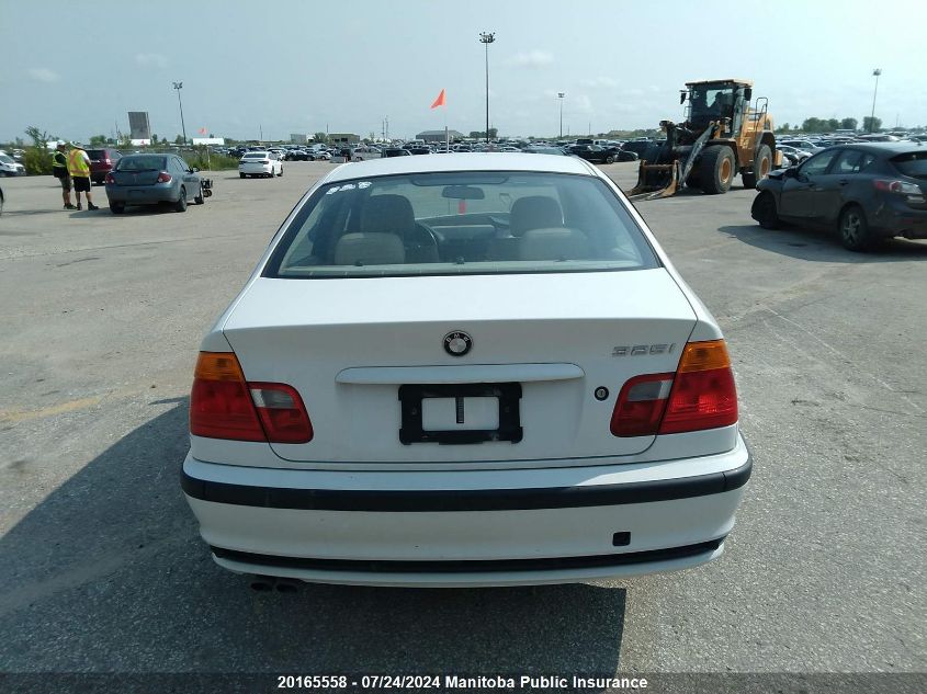 2001 BMW 325I VIN: WBAAV334X1FU96460 Lot: 20165558