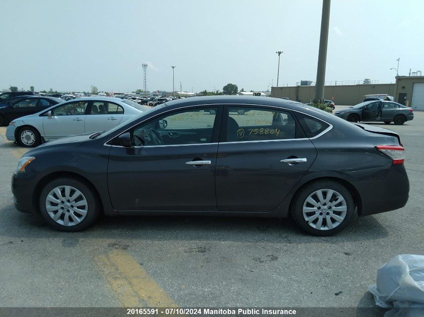 2013 Nissan Sentra 1.8 Sv VIN: 3N1AB7AP5DL758804 Lot: 20165591