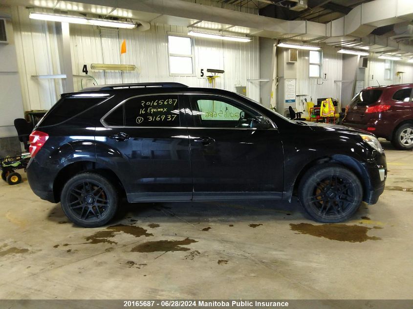 2016 Chevrolet Equinox Lt VIN: 2GNALCEK4G6316937 Lot: 20165687