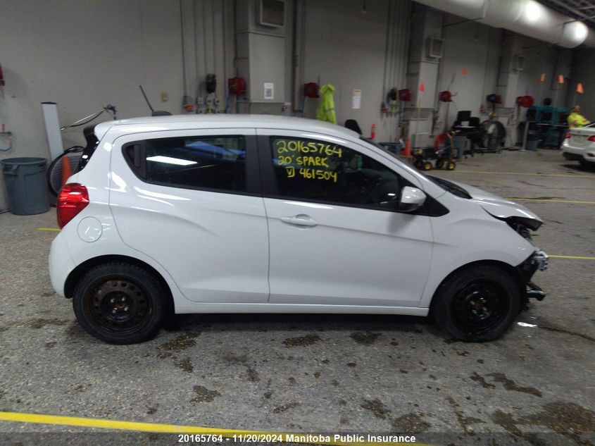 2020 Chevrolet Spark Lt VIN: KL8CD6SAXLC461504 Lot: 20165764