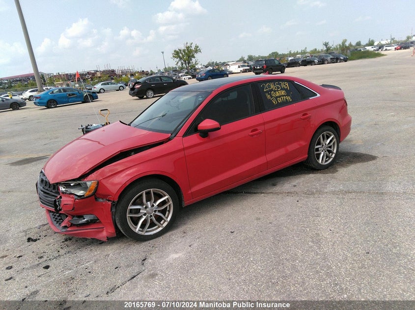 2016 Audi A3 2.0T Quattro VIN: WAUB8GFF1G1017798 Lot: 20165769