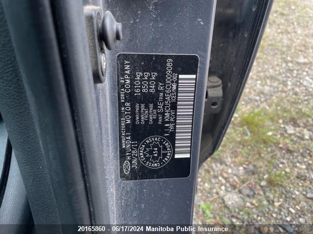 2012 Hyundai Accent Gls VIN: KMHCU5AE6CU009089 Lot: 20165860