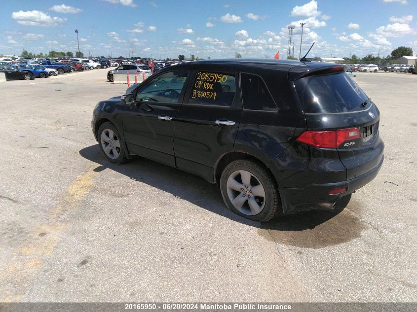 2009 Acura Rdx VIN: 5J8TB18299A800579 Lot: 20165950