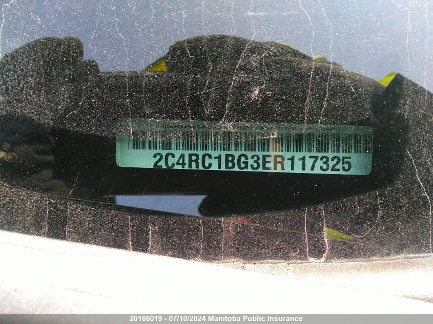2014 Chrysler Town & Country Touring VIN: 2C4RC1BG3ER117325 Lot: 20166019