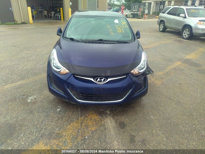 2014 Hyundai Elantra Gl VIN: 5NPDH4AE2EH468589 Lot: 20166027