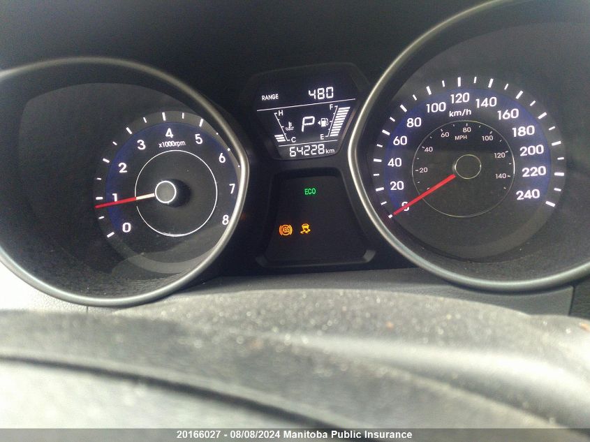 2014 Hyundai Elantra Gl VIN: 5NPDH4AE2EH468589 Lot: 20166027