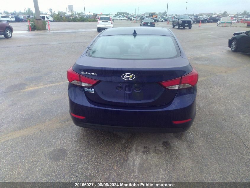 2014 Hyundai Elantra Gl VIN: 5NPDH4AE2EH468589 Lot: 20166027