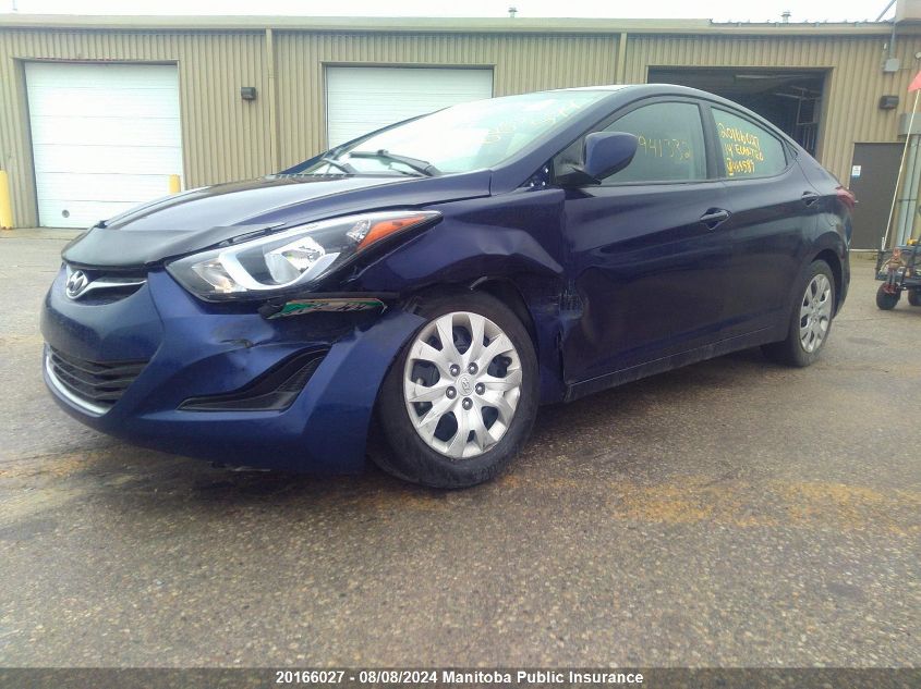 2014 Hyundai Elantra Gl VIN: 5NPDH4AE2EH468589 Lot: 20166027