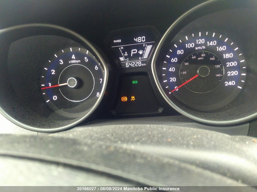 2014 Hyundai Elantra Gl VIN: 5NPDH4AE2EH468589 Lot: 20166027