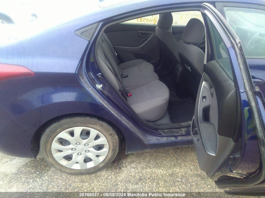 2014 Hyundai Elantra Gl VIN: 5NPDH4AE2EH468589 Lot: 20166027