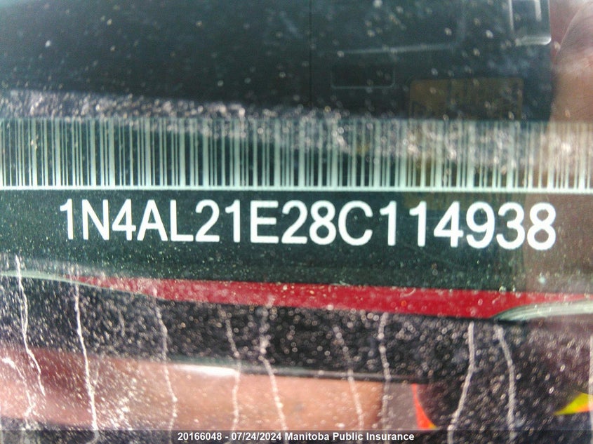 2008 Nissan Altima 2.5 S VIN: 1N4AL21E28C114938 Lot: 20166048