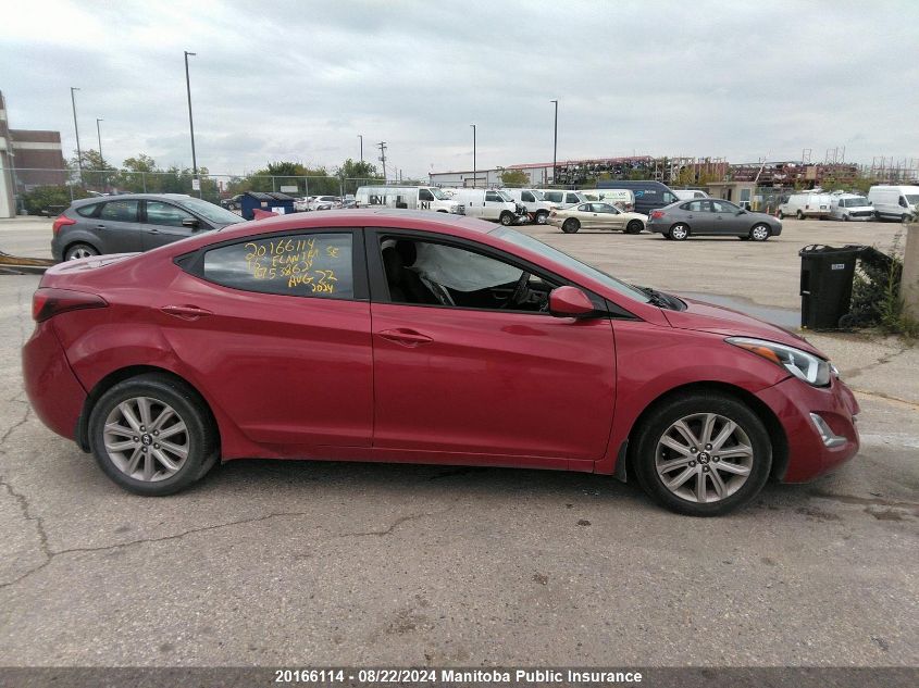 2016 Hyundai Elantra Se VIN: KMHDH4AE5GU538624 Lot: 20166114
