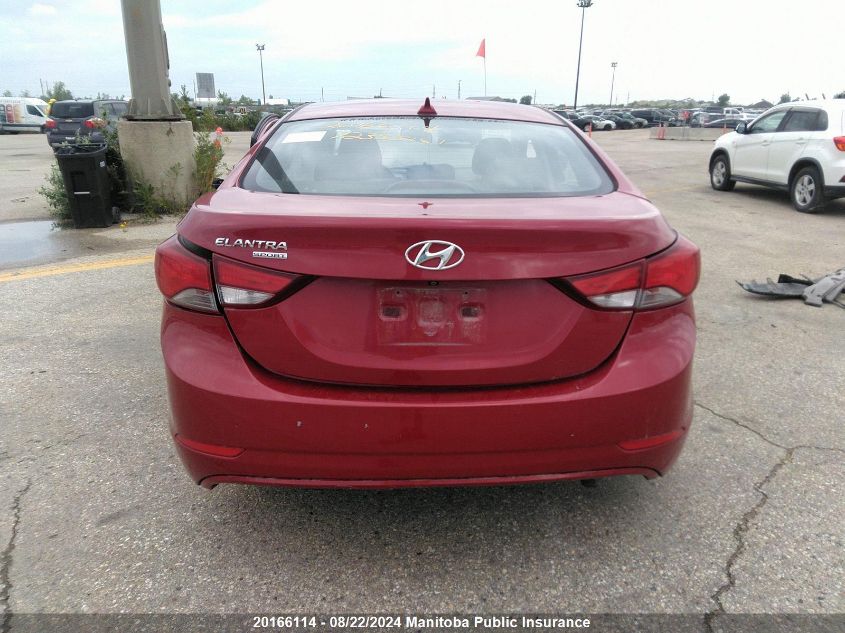 2016 Hyundai Elantra Se VIN: KMHDH4AE5GU538624 Lot: 20166114