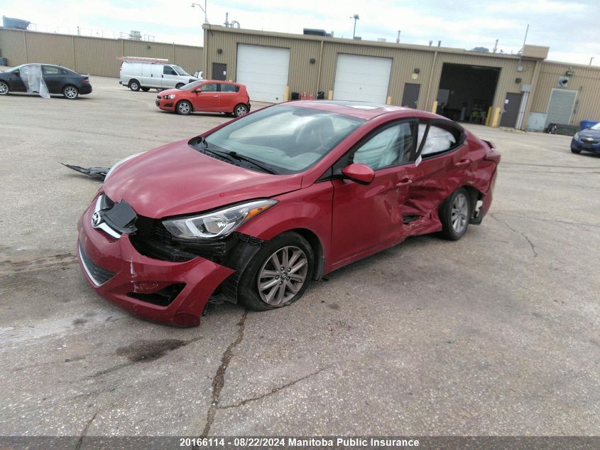 2016 Hyundai Elantra Se VIN: KMHDH4AE5GU538624 Lot: 20166114