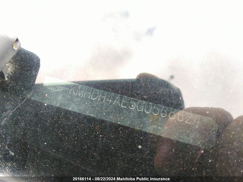 2016 Hyundai Elantra Se VIN: KMHDH4AE5GU538624 Lot: 20166114