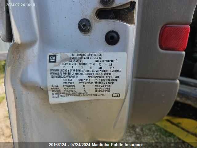 2002 Chevrolet Malibu V6 VIN: 1G1ND52J92M589311 Lot: 20166124