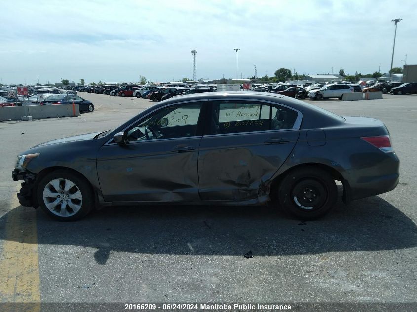 2010 Honda Accord Ex-L VIN: 1HGCP2F88AA807204 Lot: 20166209