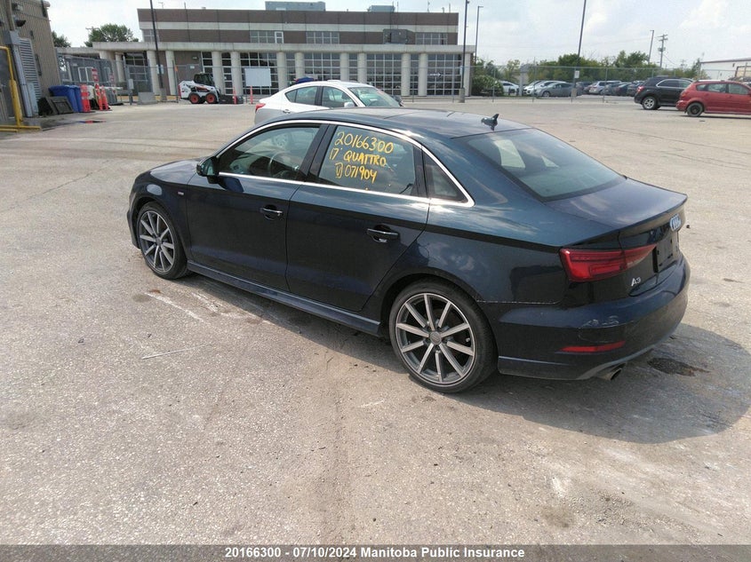 2017 Audi A3 2.0T Quattro VIN: WAUK8GFF0H1071904 Lot: 20166300