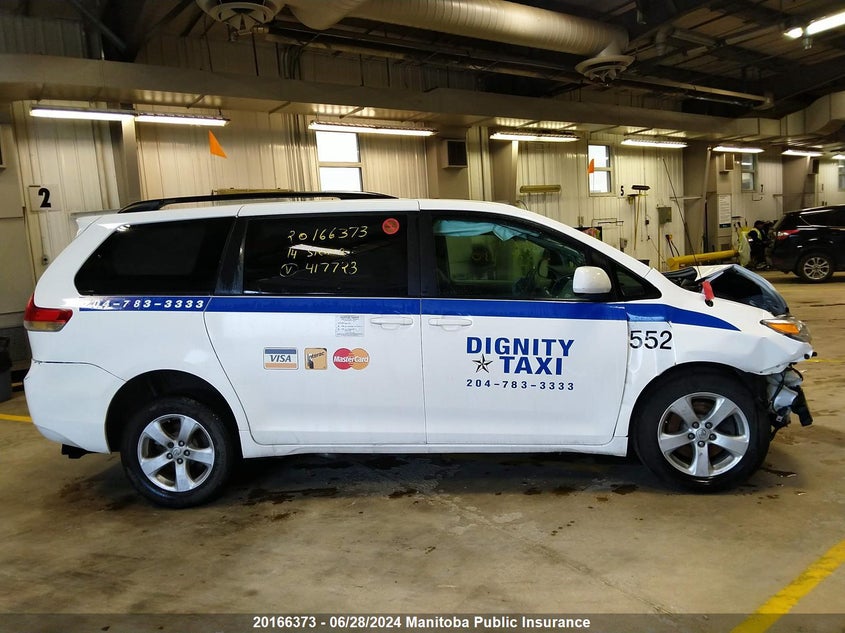 2014 Toyota Sienna Le V6 VIN: 5TDKK3DC1ES417723 Lot: 20166373