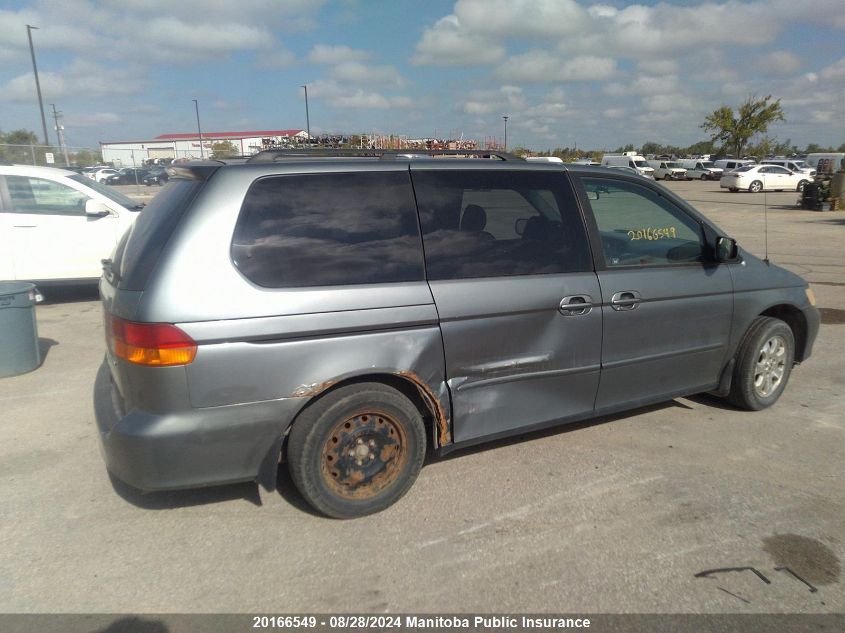 2002 Honda Odyssey Ex VIN: 2HKRL18962H008567 Lot: 20166549