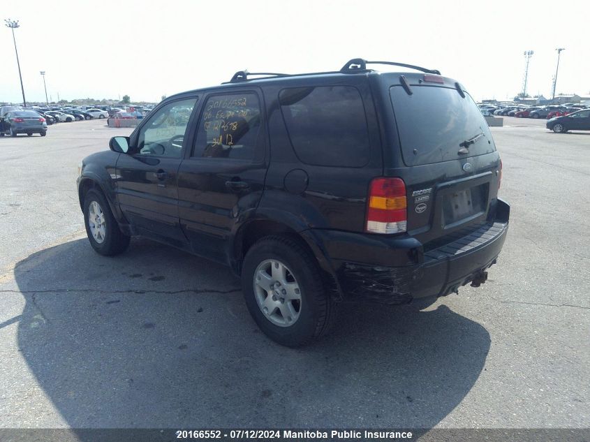 2006 Ford Escape Limited V6 VIN: 1FMYU94146KD12698 Lot: 20166552